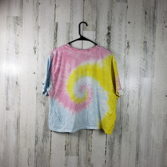 Polaroid tie dye crop short sleeve tshirt women's plus size XXXL - Picture 3 of 8